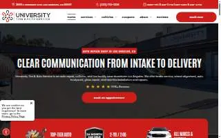 University Tire & Auto Service website