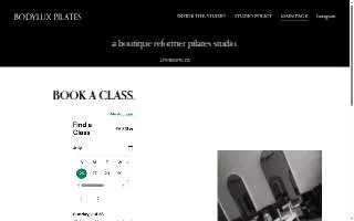 Bodylux Pilates website