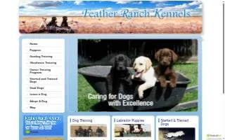 Feather Ranch Kennels website