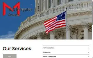 Marya Tax & Immigration Services website