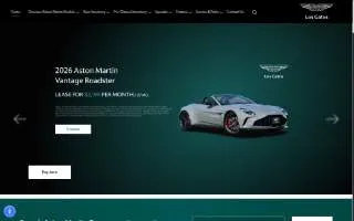 Aston Martin Los Gatos website