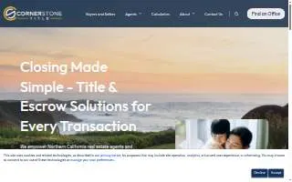CornerStone Title Company of Los Gatos website
