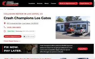 Crash Champions Collision Repair Los Gatos website