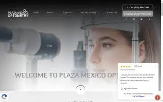 Plaza Mexico Optometry website