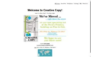 Creative Copy website