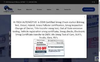 HI-Tech Automotive of Madera website