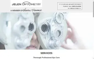Jelen Optometry website