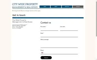 City Wide Property Management& Real Estate website