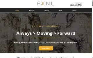 FXNL Form Sports Med and Chiropractic website