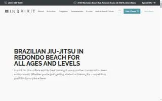 Inspirit Jiu Jitsu Academy of Manhattan Beach website