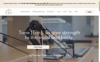 Tone Reformer Pilates of Manteca website