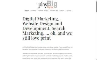 PlayBig Digital of Marina website