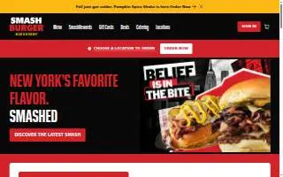 Smashburger of Marina website