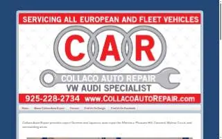 Collaco Auto Repair website