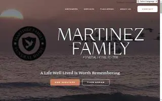 Martinez Family Funeral Home website