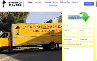 Pyramid Movers website