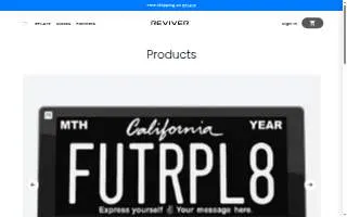 Reviver Foods Co website