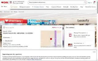 CVS Pharmacy of Menifee website