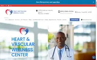 Heart and Vascular Wellness Center website