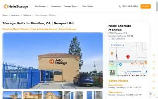 Hello Storage - Menifee website