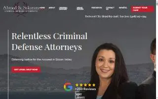 Ahmed & Sukaram, Criminal Defense Attorneys - Redwood City Office website