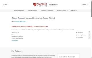 Blood Draw at Menlo Medical Clinic on Crane Street