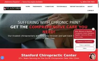 Stanford Chiropractic Center of Menlo Park website