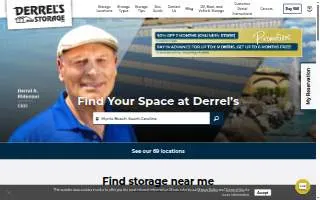 Derrel's Mini Storage of Fresno website