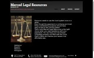 Merced Legal Resources website