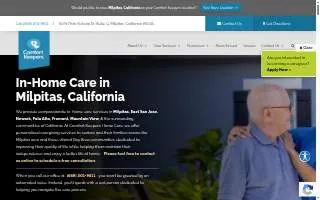 Comfort Keepers of Milpitas website
