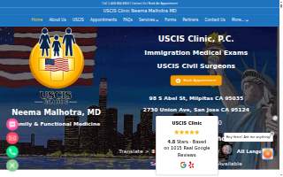NEEMA MALHOTRA MD, USCIS Clinic Milpitas & San Jose