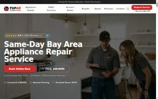 Top Appliance Repair of Milpitas website