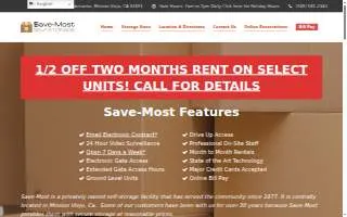 Save-Most Self Storage website