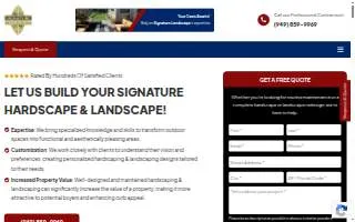Signature Landscape of Mission Viejo website