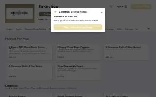 Bakeshop of Modesto website