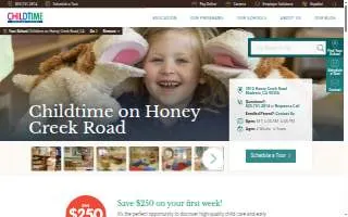 Childtime on Honey Creek Road website