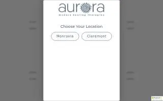 Aurora Modern Healing Therapies - Monrovia website