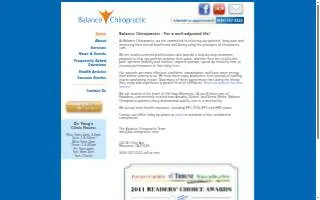 Balance Chiropractic of Monrovia website