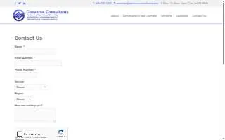 Converse Consultants website