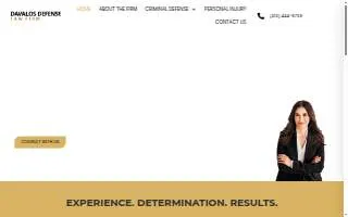 Davalos Defense Law Firm website