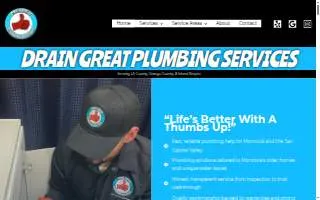 Drain Great Plumbing Services website
