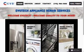 Evotech Appliance Repair website