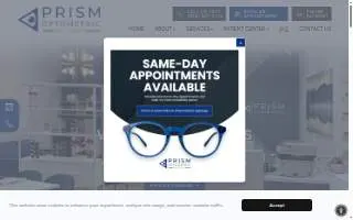 Prism Optometric website
