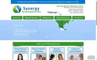Synergy Natural Medicine Clinic website