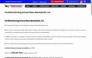 Community Driving School of Montebello website