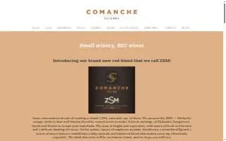 Comanche Cellars of Monterey Park website