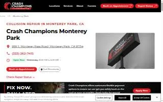 Crash Champions Collision Repair Monterey Park website