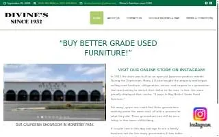 Divine's Furniture Store website