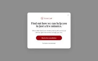 Yang Law Offices of Monterey Park website