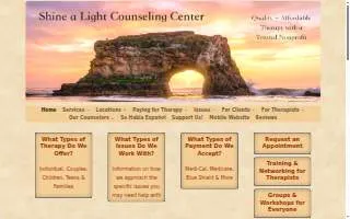 Shine a Light Counseling Center of Monterey website